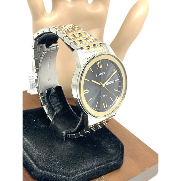 Timex Men's Watch TW2T50500 Quartz Gray Dial Two Tone Stainless Steel 41mm - Picture 14 of 14